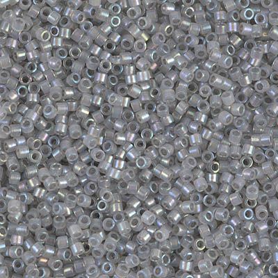 DB1770 Sparkling Pewter Lined Rainbow Opal Delica 11/0 Miyuki - 50 grams WHOLESALE PACKAGE