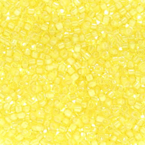 DB1776 White Lined Rainbow Mellow Yellow Delica 11/0 Miyuki 