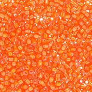 DB1777 White Lined Rainbow Sunshine Orange Delica 11/0 Miyuki 