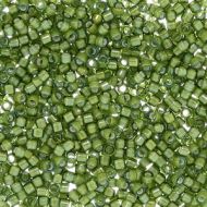 DB1786 White Lined Rainbow Green Tea Delica 11/0 Miyuki 