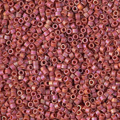 DB2306 Frosted Opaque Glazed Rainbow Carnelian Delica 11/0 Miyuki