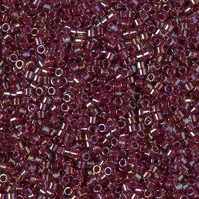 DB2375 Fancy Lined Rust Red Delica 11/0 Miyuki