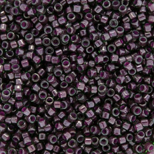 DB0279 Cranberry Lined Emerald Luster Delica 11/0 Miyuki 