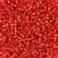 DB0043 Silver-Lined Flame Red Delica 11/0 Miyuki 