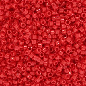 DB0723 Opaque Red Delica 11/0 Miyuki - 50 grams WHOLESALE PACKAGE 