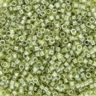 DB0903 Sparkling Peridot Lined Crystal Delica 11/0 Miyuki