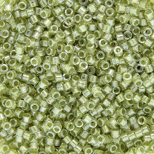 DB0903 Sparkling Peridot Lined Crystal Delica 11/0 Miyuki