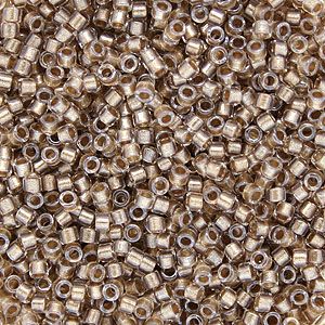 DB0907 Sparkling Light Bronze Lined Crystal Delica 11/0 Miyuki