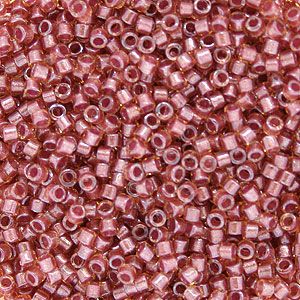 DB0913 Sparkling Salmon Lined Topaz Delica 11/0 Miyuki 