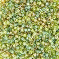 DB0983 Sparkling Lined Lemon/Lime Mix Delica 11/0 Miyuki