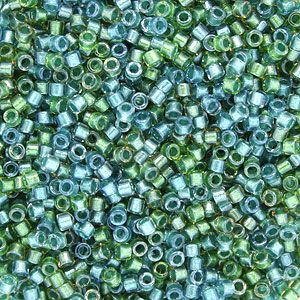 DB0984 Sparkling Lined Aqua/Teal Fresco Mix Delica 11/0 Miyuki