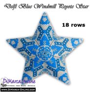 Tutorial 18 rows -  Delft Blue Windmill - 3D Peyote Star + Basic Tutorial (download link per e-mail)