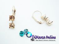 Earring Setting Leverback SS29 - 2 x 6 mm Rose Gold Plated