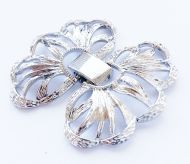 Fold-Over Clasp Filigree 36 mm Platinum