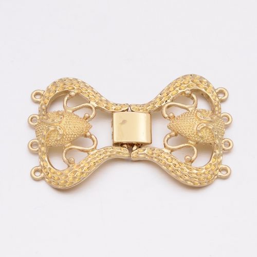 Fold-Over Clasp Filigree 31 mm Gold 4 strands
