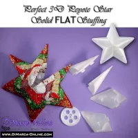 Perfect 3D Peyote Star Solid Flat Stuffing