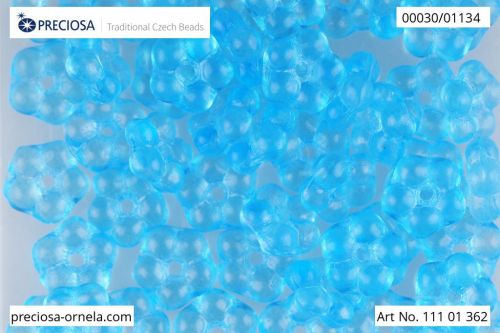 FN-00030/01134 Solgel Aqua Forget-Me-Not Beads - 100 x * BUY 1 - GET 1 FREE *