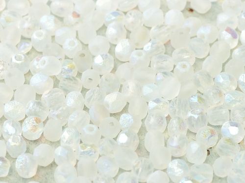 FP04 Etched Crystal AB Full 4 mm Fire Polished - 100 x