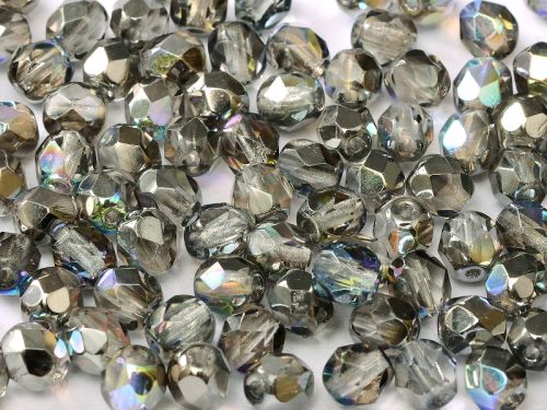 FP04 Crystal Rainbow Graphite 4 mm Fire Polished - 100 x