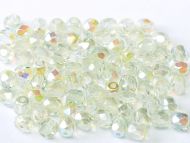 FP04 Crystal Rainbow Green 4 mm Fire Polished - 100 x