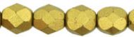 FP04 Olive Gold Satin 4 mm Fire Polished - 100 x