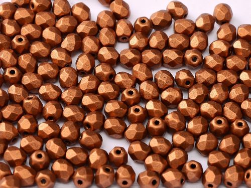FP06 Dark Copper Satin 6 mm Fire Polished