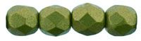 FP04 Green Metallic Matt 4 mm Fire Polished - 100 x