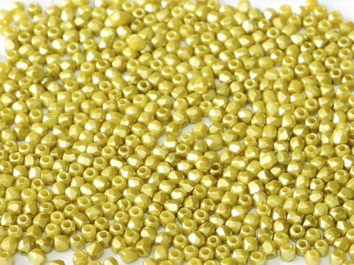 FP03 Pastel Pearl Lime 3 mm Fire Polished - 100 x