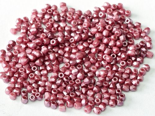 FP03 Pastel Pearl Burgundy 3 mm Fire Polished - 100 x