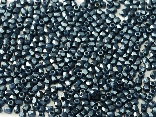 FP04 Pastel Pearl Montana Blue 4 mm Fire Polished - 100 x