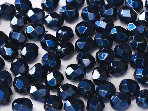 FP03 Heavy Metal Dark Blue 3 mm Fire Polished - 100 x