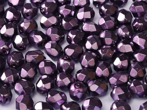 FP04 Heavy Metal Dark Magenta 4 mm Fire Polished - 100 x