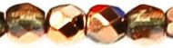 FP03 Copper-Smoky Topaz 3 mm Fire Polished - 100 x
