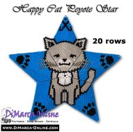 Tutorial 20 rows - Happy Cat 3D Peyote Star + Basic Tutorial (download link per e-mail)