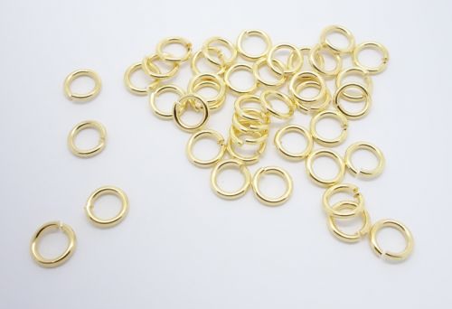 Jump Rings 6 mm Gold Plated - 10 grams