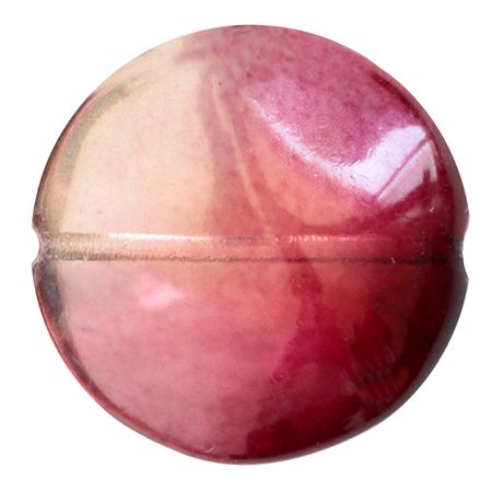 LT-70350/14400 Fuchsia Luster Lentil Puca Vintage 21 mm - 2 x * BUY 1 - GET 1 FREE *