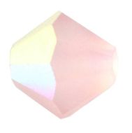 Rose Light AB Matt 4 mm Bicone Preciosa - 50 x