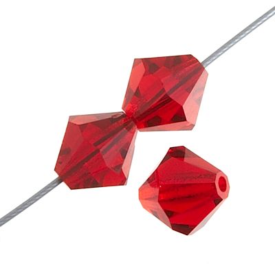 PB10 Siam Light 10 mm Bicone Preciosa - 10 x