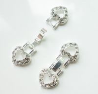 Fold-Over Clasp Heart Silver