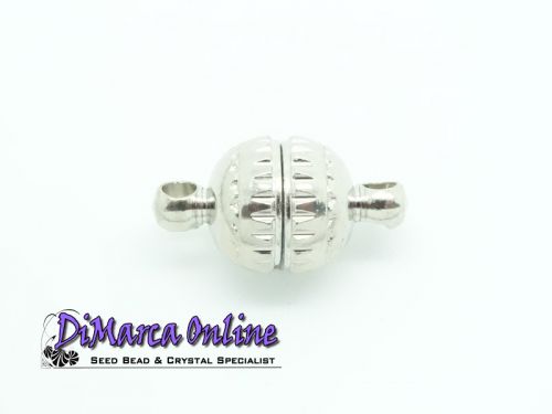 Magnetic Clasp 8 mm Ridge Platinum