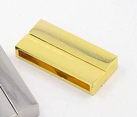 Magnetic Clasp Rectangle Glue-in 38 mm Shiny Gold