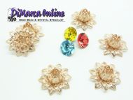 Embedding Elements Water Lily 8 mm for 14 mm Cup Chain Rose Gold Plated - 2 x