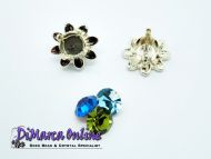 Embedding Elements Flower 6 mm for 12 mm Cup Chain Gold Plated - 2 x