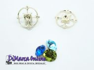 Embedding Elements Filigree for 12 mm Cup Chain Gold Plated - 2 x