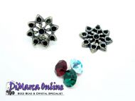 Embedding Elements Snowflake for 12 mm Cup Chain Antique Bronze Plated - 2 x