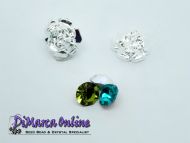 Embedding Elements Rose for 12 mm Cup Chain Silver Plated - 2 x