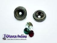 Embedding Elements Wavy Glue-In 8 mm for 14 mm Cup Chain Antique Bronze Plated - 2 x