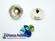 Embedding Elements Wavy Glue-In 8 mm for 14 mm Cup Chain Gold Plated - 2 x