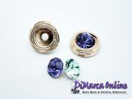 Embedding Elements Wavy Glue-In 8 mm for 14 mm Cup Chain Rose Gold Plated - 2 x