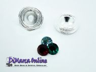 Embedding Elements Wavy Glue-In 8 mm for 14 mm Cup Chain Silver Plated - 2 x